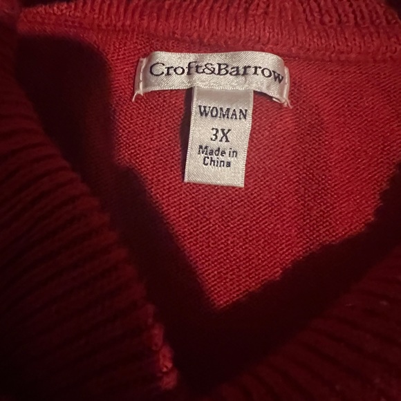 Plus-Size Women’s Red Turtleneck Sweater - Picture 2 of 2